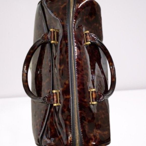 SAINT LAURENT DUFFLE BAG Patent Leather Tortoise Shell - Picture 5 of 10